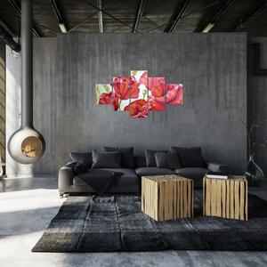 Obraz - Kwiaty maku (125x70 cm)