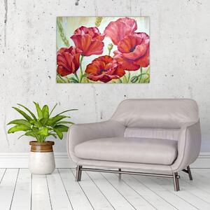 Obraz - Kwiaty maku (70x50 cm)