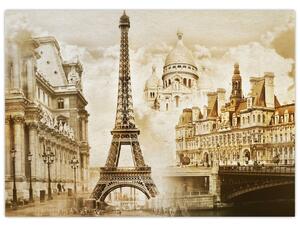 Obraz - Zabytki Paryża (70x50 cm)