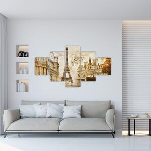 Obraz - Zabytki Paryża (125x70 cm)