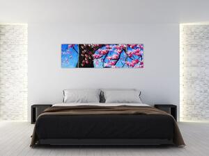 Obraz malowanego kwiatu wiśni (170x50 cm)