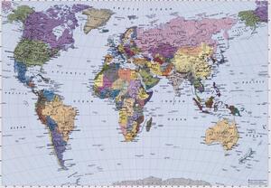 Komar Fototapeta World Map, 254x184 cm, 4-050