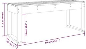 Ławka ogrodowa, 110x38x45 cm, lite drewno sosnowe