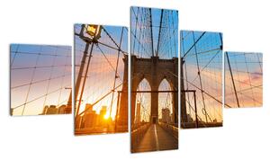 Obraz - Brooklyn Bridge, Manhattan, New York (125x70 cm)