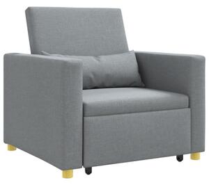 RozkÅadana sofa 3-w-1 w kolorze jasnoszarym z poduszkÄ lÄdÅºwiowÄ