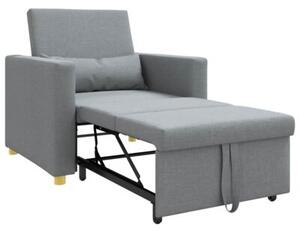 RozkÅadana sofa 3-w-1 w kolorze jasnoszarym z poduszkÄ lÄdÅºwiowÄ