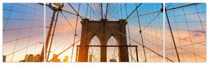 Obraz - Brooklyn Bridge, Manhattan, New York (170x50 cm)