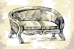 Tapeta luksusowy fotel vintage