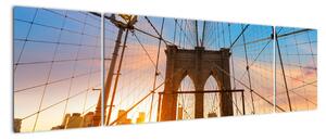 Obraz - Brooklyn Bridge, Manhattan, New York (170x50 cm)