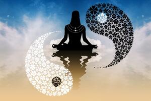 Tapeta yin i yang joga
