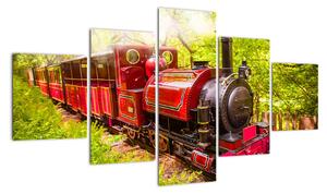 Obraz pociągu parowego (125x70 cm)