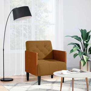 Sofa fotel z podÅokietnikami brÄ zowy 55 cm aksamit