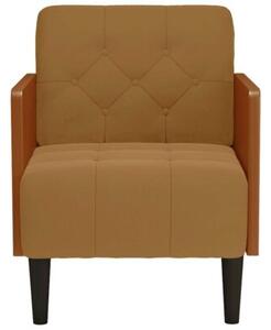Sofa fotel z podÅokietnikami brÄ zowy 55 cm aksamit