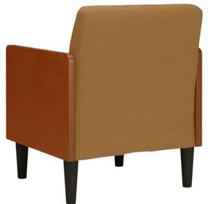 Sofa fotel z podÅokietnikami brÄ zowy 55 cm aksamit