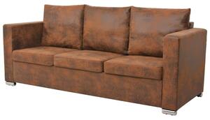 Sofa 3-osobowa, 191 x 73 x 82 cm, sztuczny zamsz