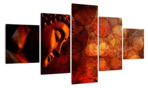 Obraz - Budda w odcieniach czerwieni (125x70 cm)