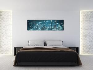 Obraz lśniącej metropolii (170x50 cm)