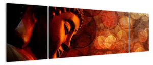 Obraz - Budda w odcieniach czerwieni (170x50 cm)