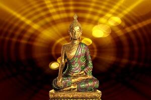 Tapeta Posąg Buddy z abstrakcyjnym tłem