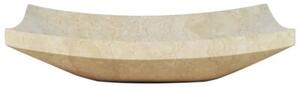 Umywalka, 50 x 35 x 12 cm, marmurowa, kremowa