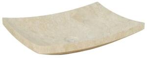 Umywalka, 50 x 35 x 12 cm, marmurowa, kremowa