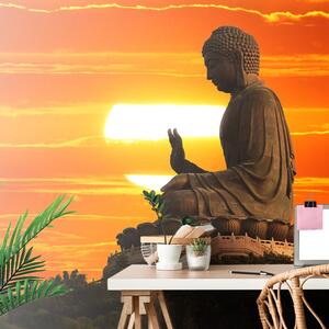 Tapeta Posąg Buddy o zachodzie słońca