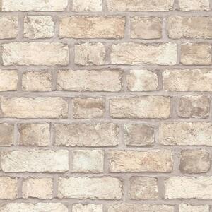 Noordwand Homestyle Tapeta Brick Wall, beżowo-szara
