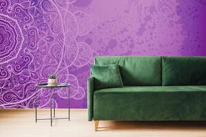 Tapeta fioletowa arabeska na abstrakcyjnym tle