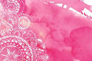 Tapeta Mandala różowa akwarela