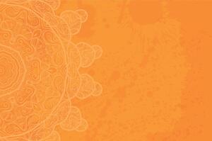 Tapeta pomarańczowa arabeska na abstrakcyjnym tle