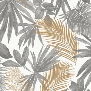 DUTCH WALLCOVERINGS Tapeta z motywem dzikiej palmy, beżowo-szara