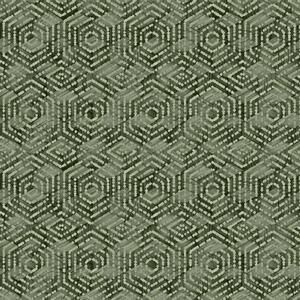 DUTCH WALLCOVERINGS Tapeta w geometryczny wzór, zielona