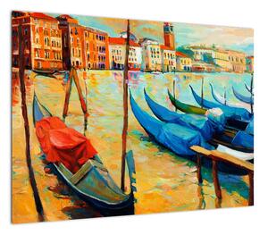 Obraz - Port w Wenecji (70x50 cm)