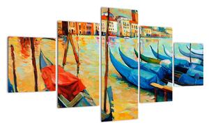 Obraz - Port w Wenecji (125x70 cm)