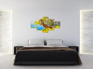 Obraz żyrafy w Afryce (125x70 cm)