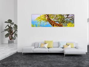 Obraz żyrafy w Afryce (170x50 cm)