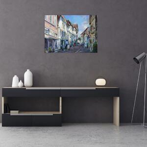 Obraz - Aleja starego miasta, malarstwo akrylowe (70x50 cm)