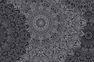 Tapeta stylowa Mandala w czerni i bieli