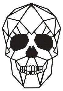 Homemania Dekoracja ścienna Skull, 35x50 cm, stal, czarna