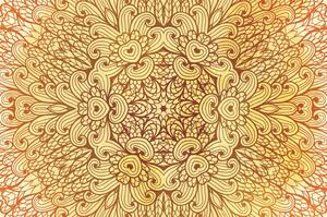 Samoprzylepna tapeta złota etniczna mandala