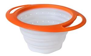 Silikonowy cedzak składany sitko durszlak 23cm pomarańczowy TIROSS