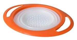 Silikonowy cedzak składany sitko durszlak 23cm pomarańczowy TIROSS