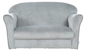 Jasnoszara aksamitna sofa dla dzieci 78 cm Lil Sofa – Roba