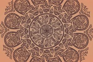 Tapeta Mandala z abstrakcyjnym wzorem ludowym