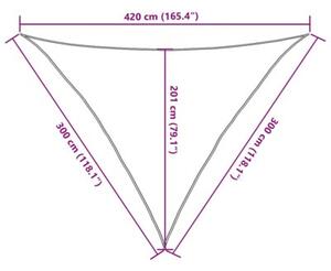 Żagiel przeciwsłoneczny, 160 g/m², piaskowy, 3x3x4,2 m, hdpe