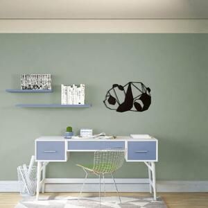 Homemania Dekoracja ścienna Panda, 52x31 cm, stalowa, czarna