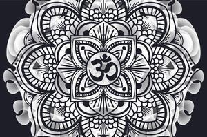 Tapeta Mandala zdrowia w czarno-białym stylu