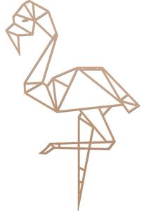 Homemania Dekoracja ścienna Flamingo, 31x50 cm, stal, miedziana