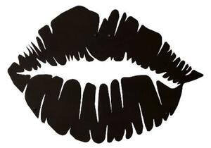 Homemania Dekoracja ścienna Kiss, 48x33 cm, stalowa, czarna