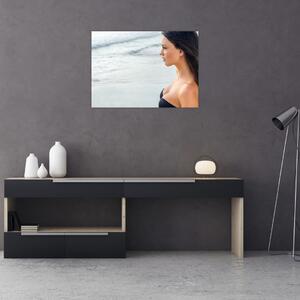 Obraz kobiety na plaży (70x50 cm)